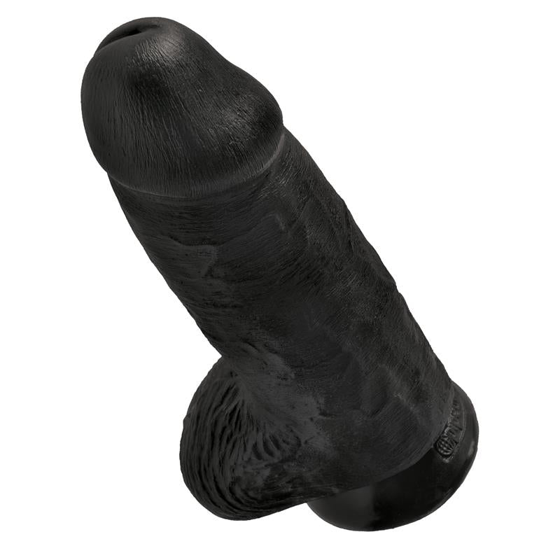 KING COCK - DILDO CON TESTÍCULOS 9 CHUBBY NEGRO