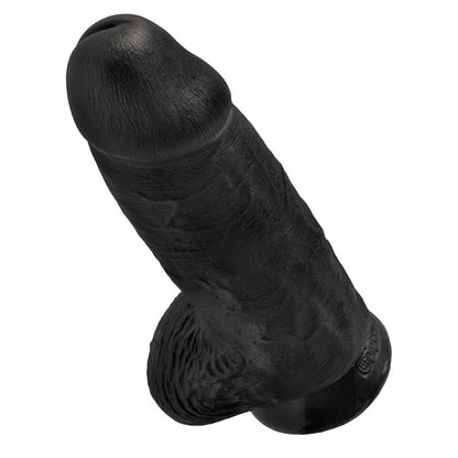 KING COCK - DILDO CON TESTÍCULOS 9 CHUBBY NEGRO