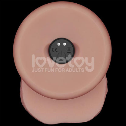 LOVETOY - DILDO CON VIBRACIÓN PIEL DESLIZANTE SILICONA DUAL LAYER 8.5
