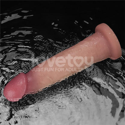 LOVETOY - DILDO CON VIBRACIÓN PIEL DESLIZANTE SILICONA DUAL LAYER 9