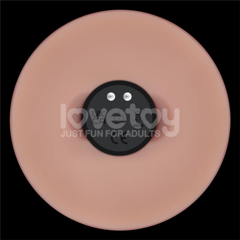 LOVETOY - DILDO CON VIBRACIÓN PIEL DESLIZANTE SILICONA DUAL LAYER 9