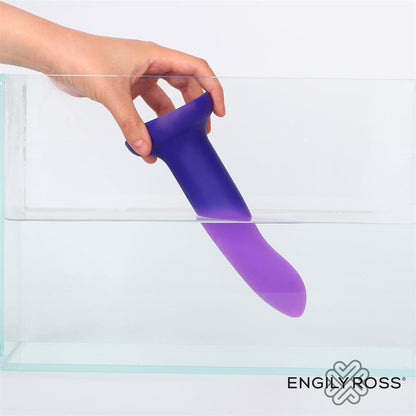 DILDOX BY ENGILY ROSS - VIBRATING DILDO THAT CHANGES COLOR FROM BLUE TO PURPLE SIZE M 17 CM