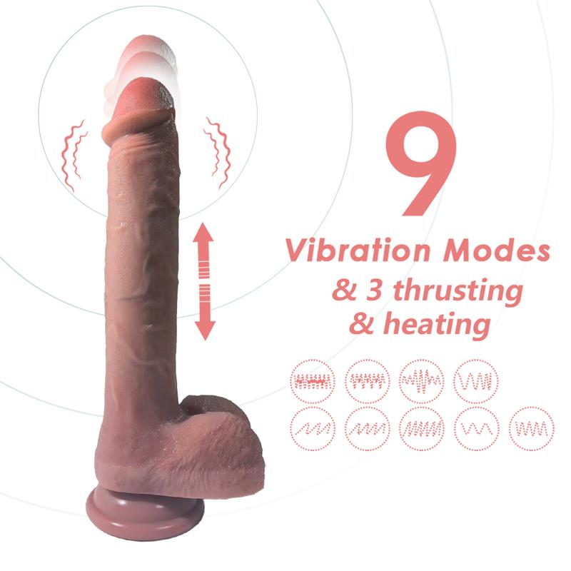 URBAN SKY - DILDO CON VIBRACIÓN, THRUSTING Y CALOR 28 CM