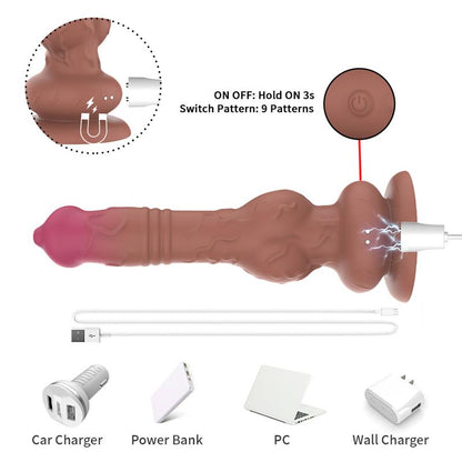 URBAN SKY - DILDO CON VIBRACIÓN Y MOVIMIENTO THRUSTING 22.5 CM