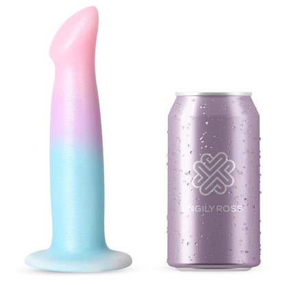 DILDOX BY ENGILY ROSS - DILDO CON VIBRACIÓN Y VENTOSA COLOR DEGRADADO 17 CM