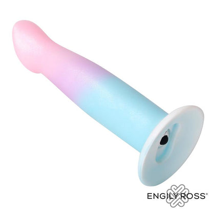 DILDOX BY ENGILY ROSS - DILDO CON VIBRACIÓN Y VENTOSA COLOR DEGRADADO 17 CM