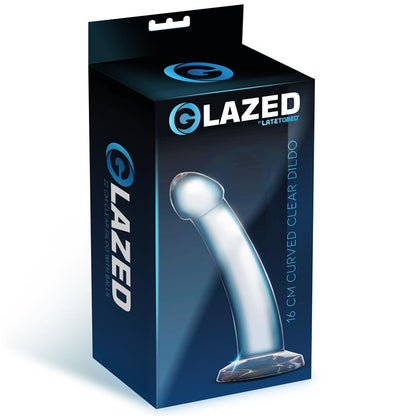 GLAZED - DILDO CURVADO MATERIAL CRISTALINO 16 CM