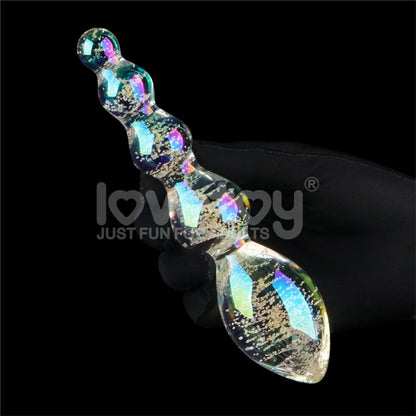 LOVETOY - DILDO DE CRISTAL QUE BRILLA EN LA OSCURIDAD DARK TWILIGHT GLEAM TANTALIZING ORBS