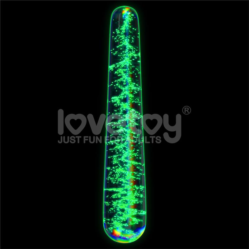 LOVETOY - DILDO DE CRISTAL QUE BRILLA EN LA OSCURIDAD DARK TWILIGHT SLIM FANTASY