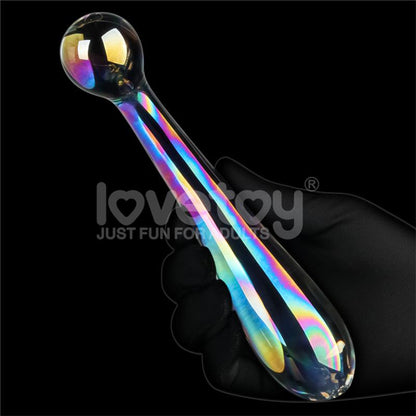 LOVETOY - DILDO DE CRISTAL QUE BRILLA EN LA OSCURIDAD TWILIGHT GLEAM ALLURING ARC
