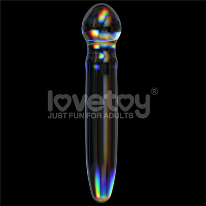 LOVETOY - DILDO DE CRISTAL QUE BRILLA EN LA OSCURIDAD TWILIGHT GLEAM PRISM GLASS