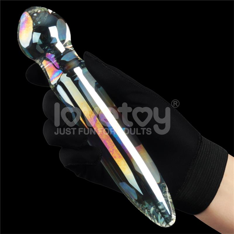 LOVETOY - DILDO DE CRISTAL QUE BRILLA EN LA OSCURIDAD TWILIGHT GLEAM PRISM GLASS
