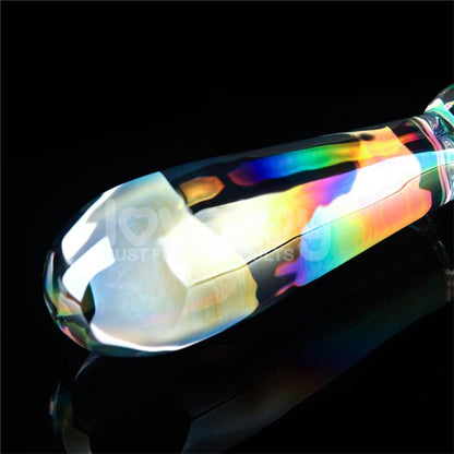 LOVETOY - DILDO DE CRISTAL QUE BRILLA EN LA OSCURIDAD TWILIGHT GLEAM RISING RIPPLES