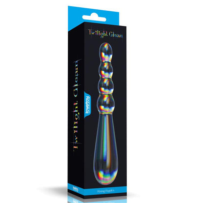 LOVETOY - DILDO DE CRISTAL QUE BRILLA EN LA OSCURIDAD TWILIGHT GLEAM RISING RIPPLES