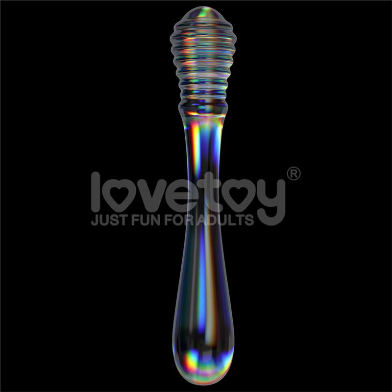 LOVETOY - DILDO DE CRISTAL QUE BRILLA EN LA OSCURIDAD TWILIGHT GLEAM TWIN PLEASURES