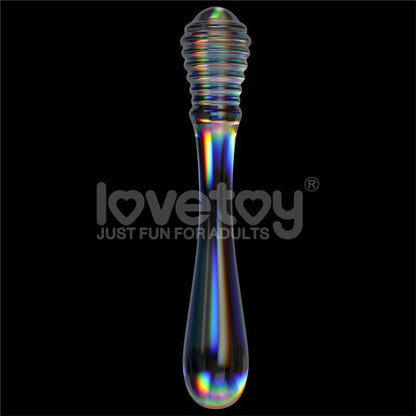 LOVETOY - DILDO DE CRISTAL QUE BRILLA EN LA OSCURIDAD TWILIGHT GLEAM TWIN PLEASURES