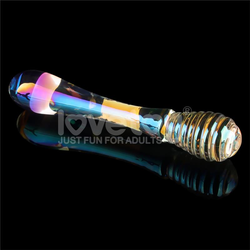 LOVETOY - DILDO DE CRISTAL QUE BRILLA EN LA OSCURIDAD TWILIGHT GLEAM TWIN PLEASURES