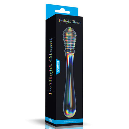 LOVETOY - DILDO DE CRISTAL QUE BRILLA EN LA OSCURIDAD TWILIGHT GLEAM TWIN PLEASURES