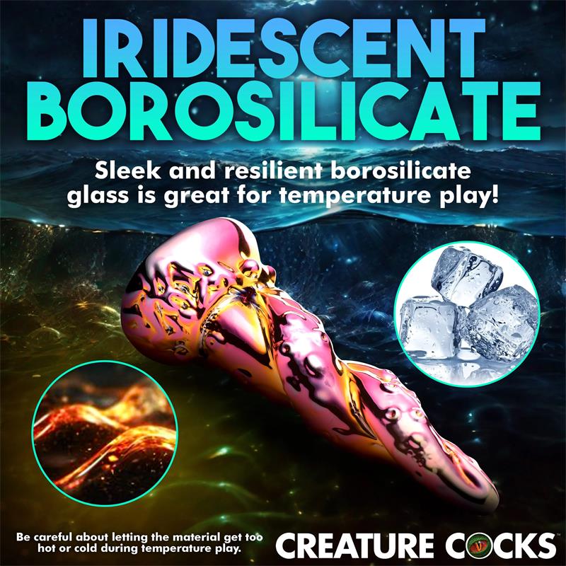 CREATURE COCKS - DILDO DE VIDRIO BOROSILICATO ENCHANTING RAINBOW