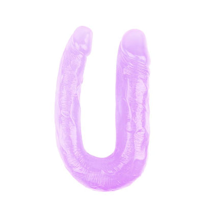 CHISA - DILDO DOBLE 13 - 17CM PURPURA