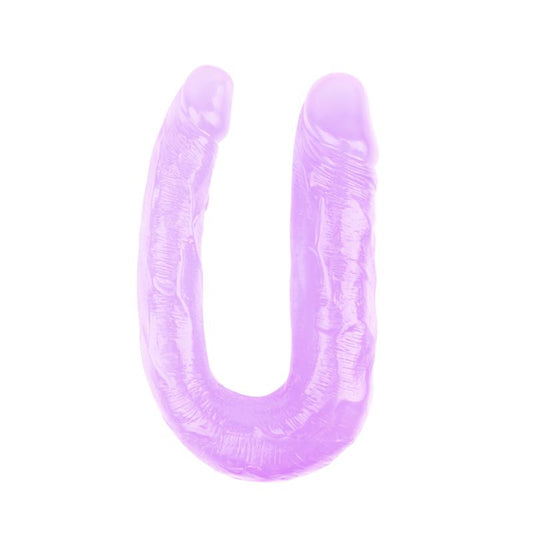 CHISA - DILDO DOBLE 13 - 17CM PURPURA