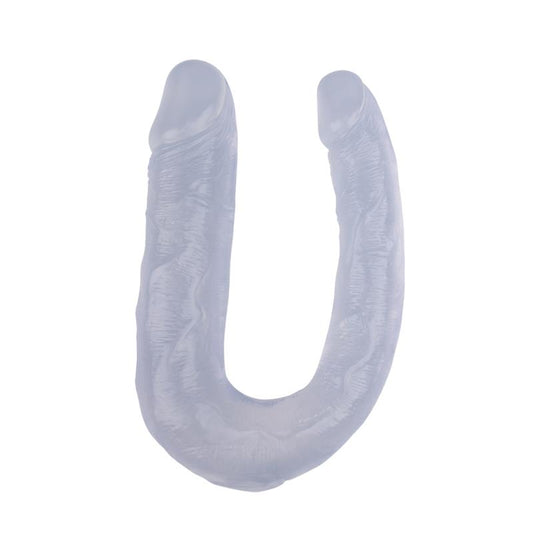 CHISA - DILDO DOBLE 13 - 17CM TRANSPARENTE