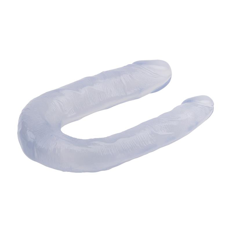 CHISA - DILDO DOBLE 13 - 17CM TRANSPARENTE
