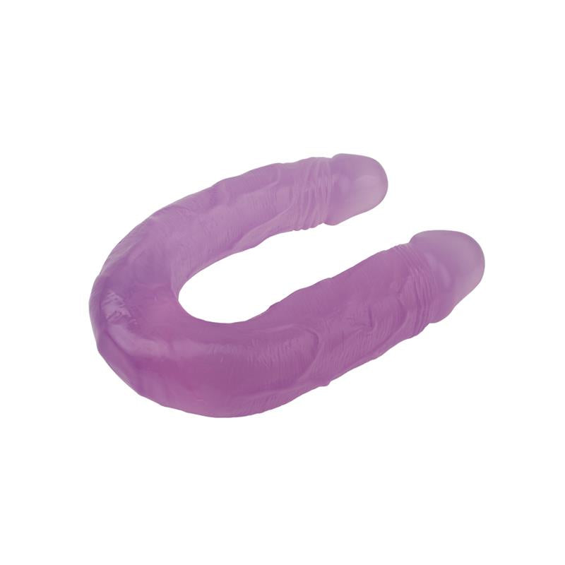 CHISA - DILDO DOBLE 14 - 18CM PURPURA