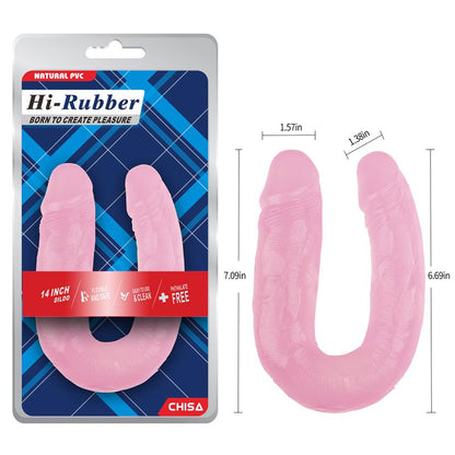 CHISA - DILDO DOBLE 14 - 18CM ROSA