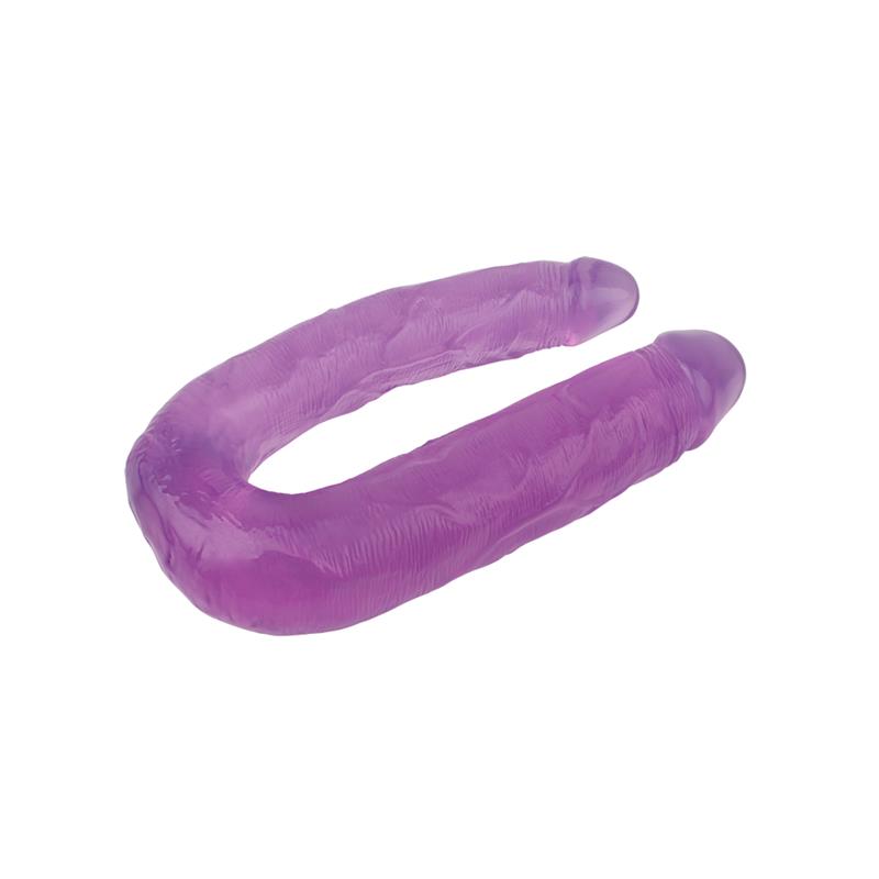 CHISA - DILDO DOBLE 17.7 - 22.5CM PURPURA