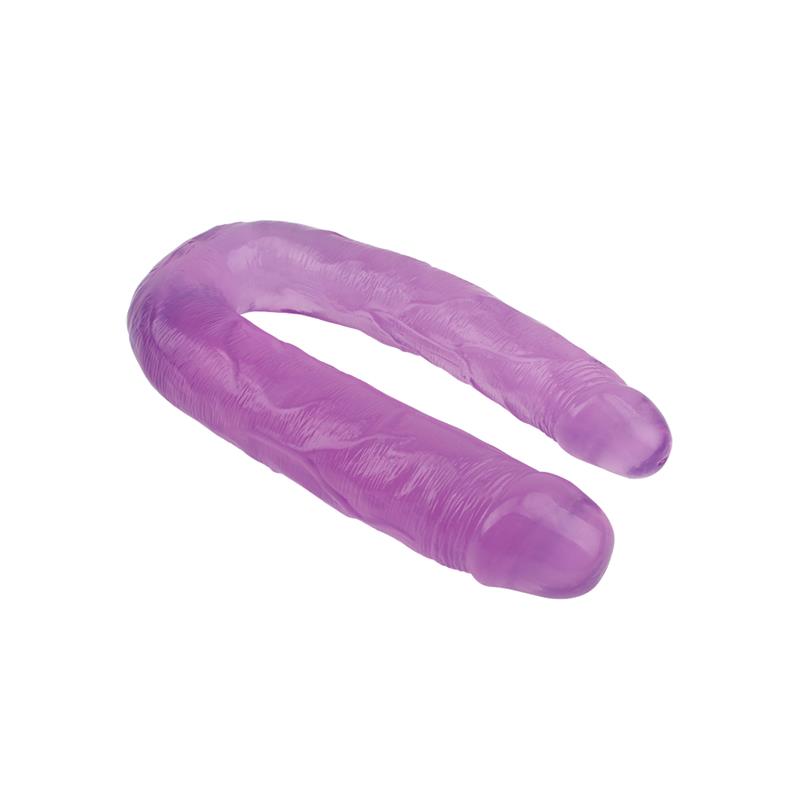 CHISA - DILDO DOBLE 17.7 - 22.5CM PURPURA