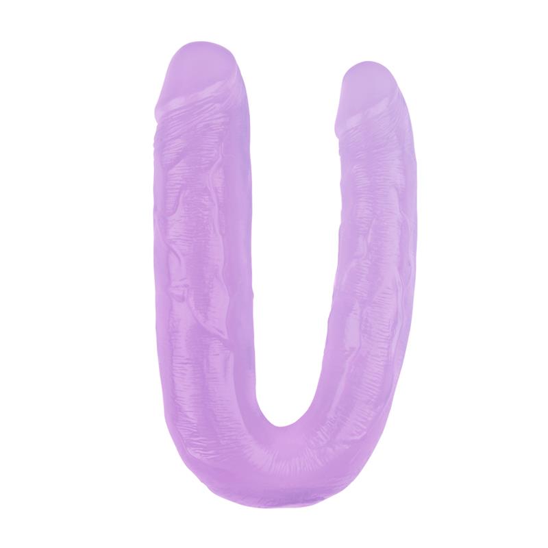CHISA - DILDO DOBLE 17.7 - 22.5CM PURPURA