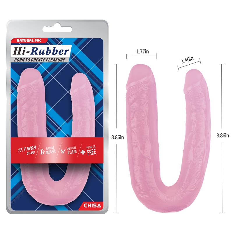 CHISA - DILDO DOBLE 17.7 - 22.5CM ROSA