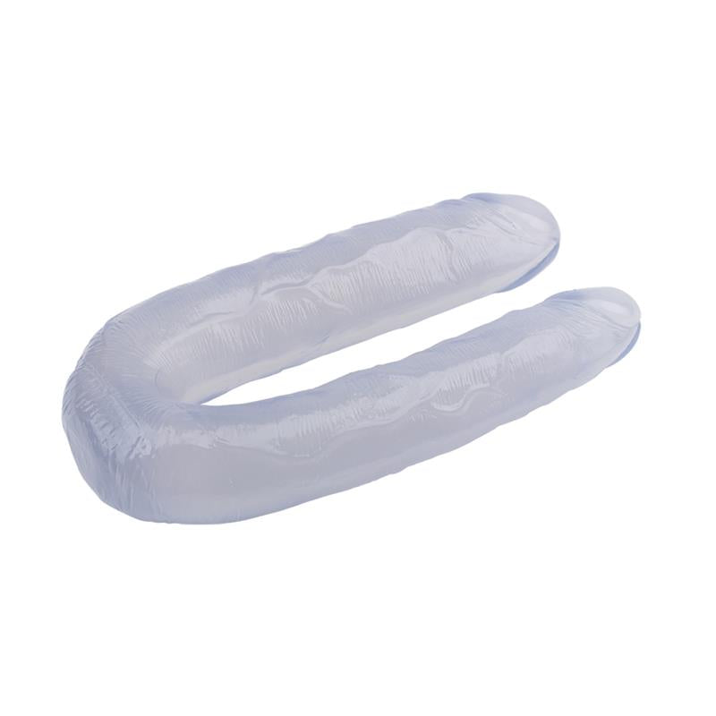 CHISA - DILDO DOBLE 17.7 - 22.5CM TRANSPARENTE