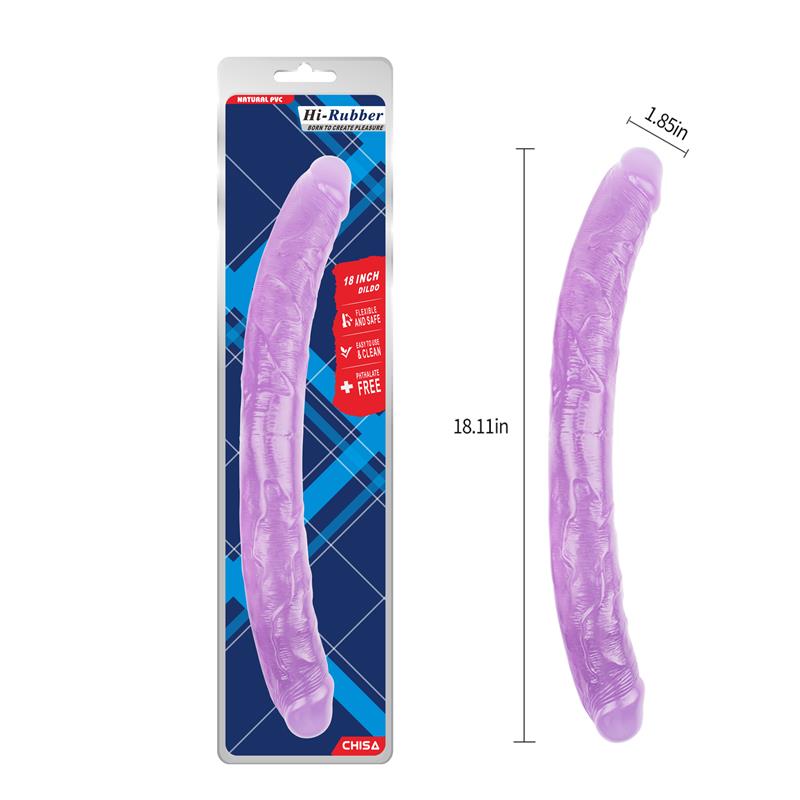 CHISA - DILDO DOBLE 18 - 46CM PURPURA