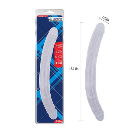 CHISA - DILDO DOBLE 18 - 46CM TRANSPARENTE