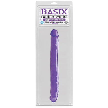 BASIX RUBBER WORKS - DILDO DOBLE 30,5 CM PÚRPURA