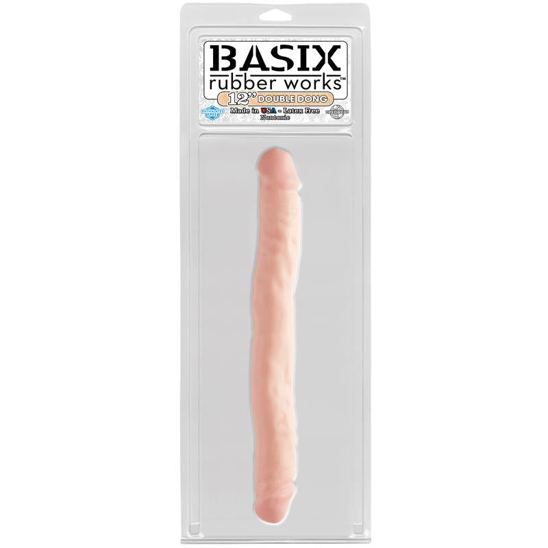 BASIX RUBBER WORKS - DILDO DOBLE 30.50 CM COLOR NATURAL