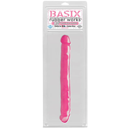 BASIX RUBBER WORKS - DILDO DOBLE 30,50 CM COLOR ROSA