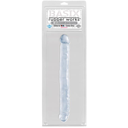 BASIX RUBBER WORKS - DILDO DOBLE 30.50 CM TRANSPARENTE