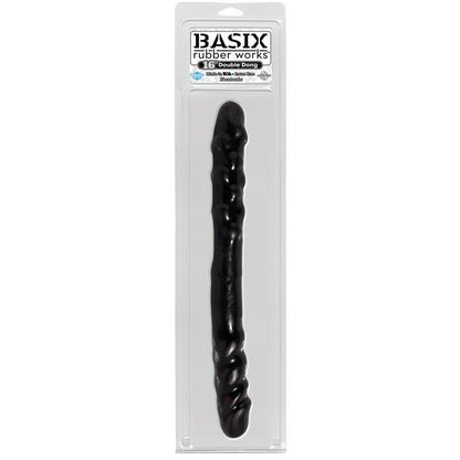 BASIX RUBBER WORKS - DILDO DOBLE 40,6 CM NEGRO