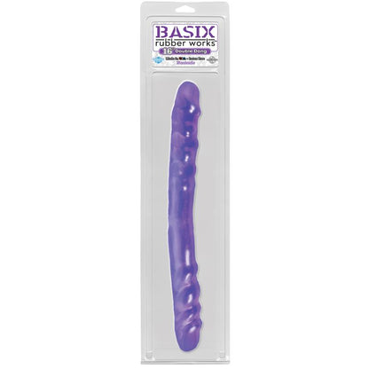 BASIX RUBBER WORKS - DILDO DOBLE 40,6 CM PÚRPURA