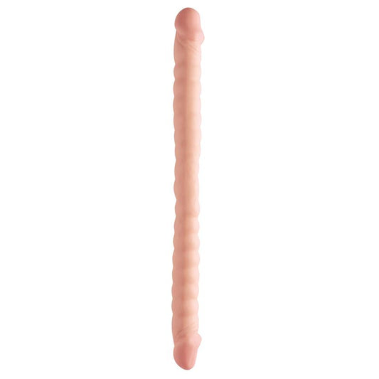BASIX RUBBER WORKS - DILDO DOBLE 45,7 CM NATURAL