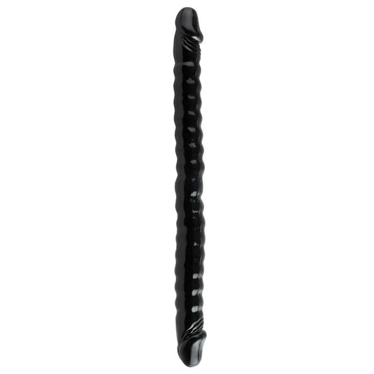 BASIX RUBBER WORKS - DILDO DOBLE 45,7 CM NEGRO