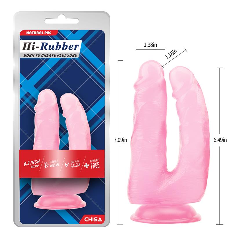 CHISA - DILDO DOBLE 6.3 - 18CM ROSA