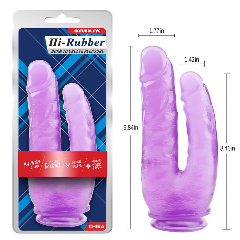 CHISA - DILDO DOBLE 9.4 - 25CM PURPURA
