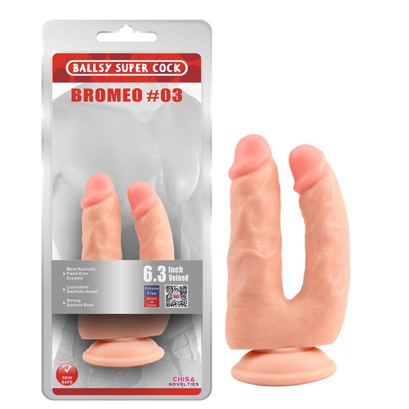 CHISA - DILDO DOBLE BROMEO N3 NATURAL