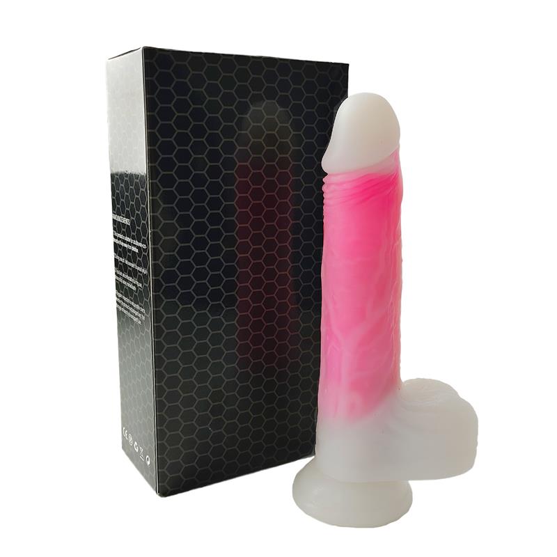 URBAN SKY - DILDO DOBLE CAPA CON VIBRACIÓN, THRUSTING Y CALOR 21.5 CM