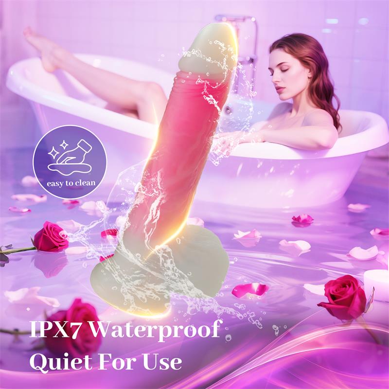 URBAN SKY - DILDO DOBLE CAPA CON VIBRACIÓN, THRUSTING Y CALOR 21.5 CM