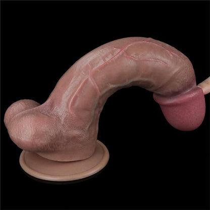LOVETOY - DILDO DOBLE CAPA SILICONA PLATINUM 10.5